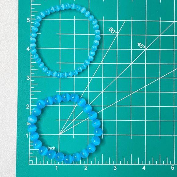 Beaded Stretch Bracelets True Blue Tigers Eye - Picture 6 of 7